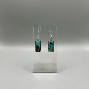 Turquoise and Silver Earrings - Handmade E0133C